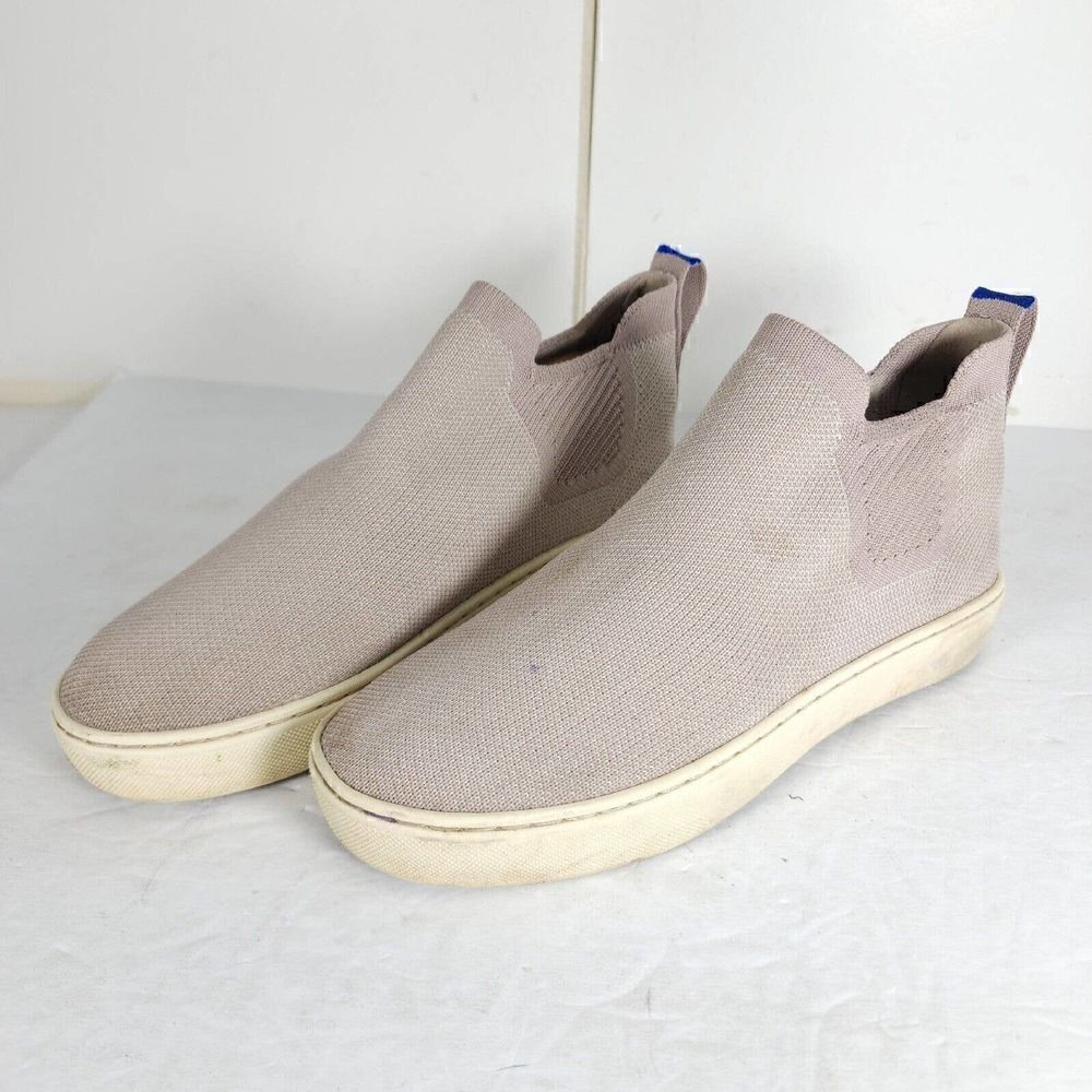 Rothy's Women's The Chelsea Boot Lilac Gray Knit High Top Shoes Size US 5,5